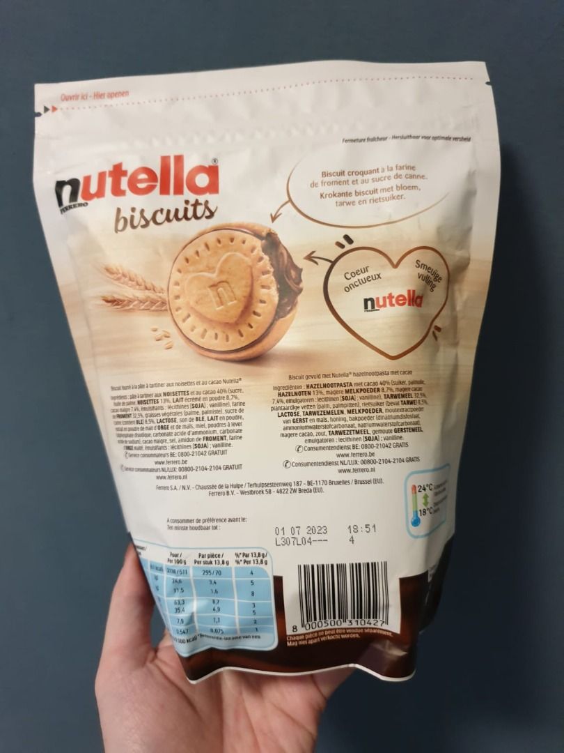 Nutella Ferrero Biscuit (Import Eropa), Makanan & Minuman ...