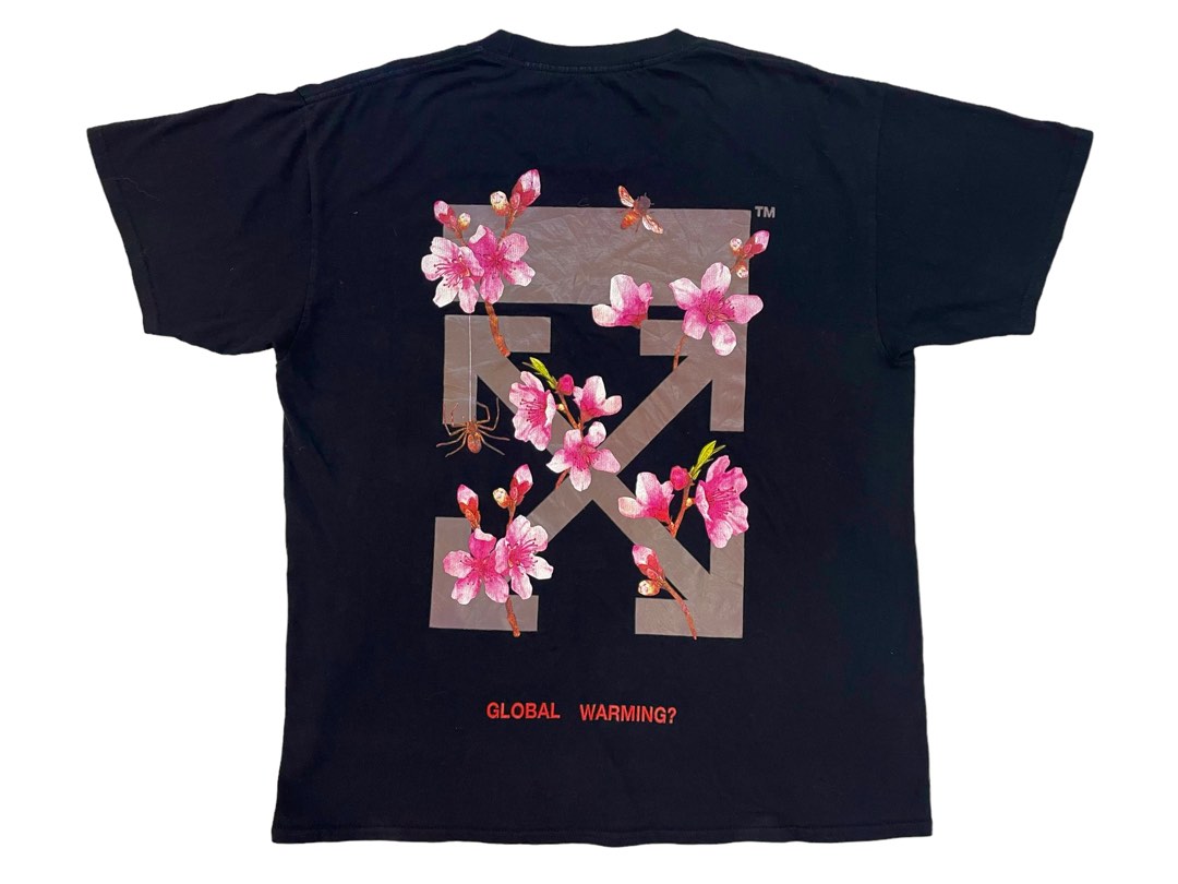 Off white cherry blossom t shirt sales