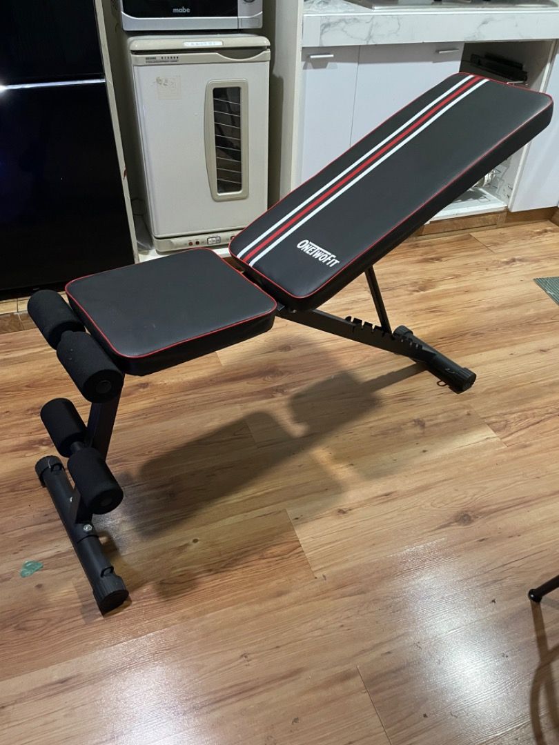 OneTwoFit Adjustable Workout Exercise Bench Sports Equipment