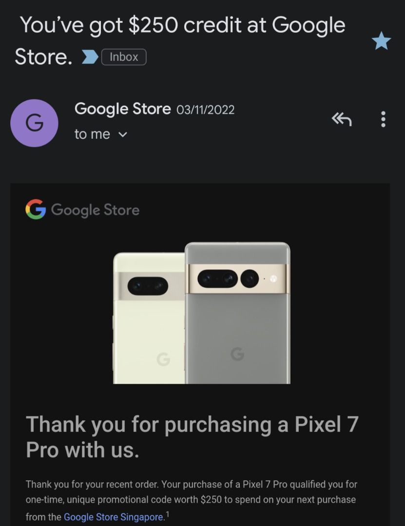 Online Google store voucher 188 for 250 (expiry Mar 2023), Tickets