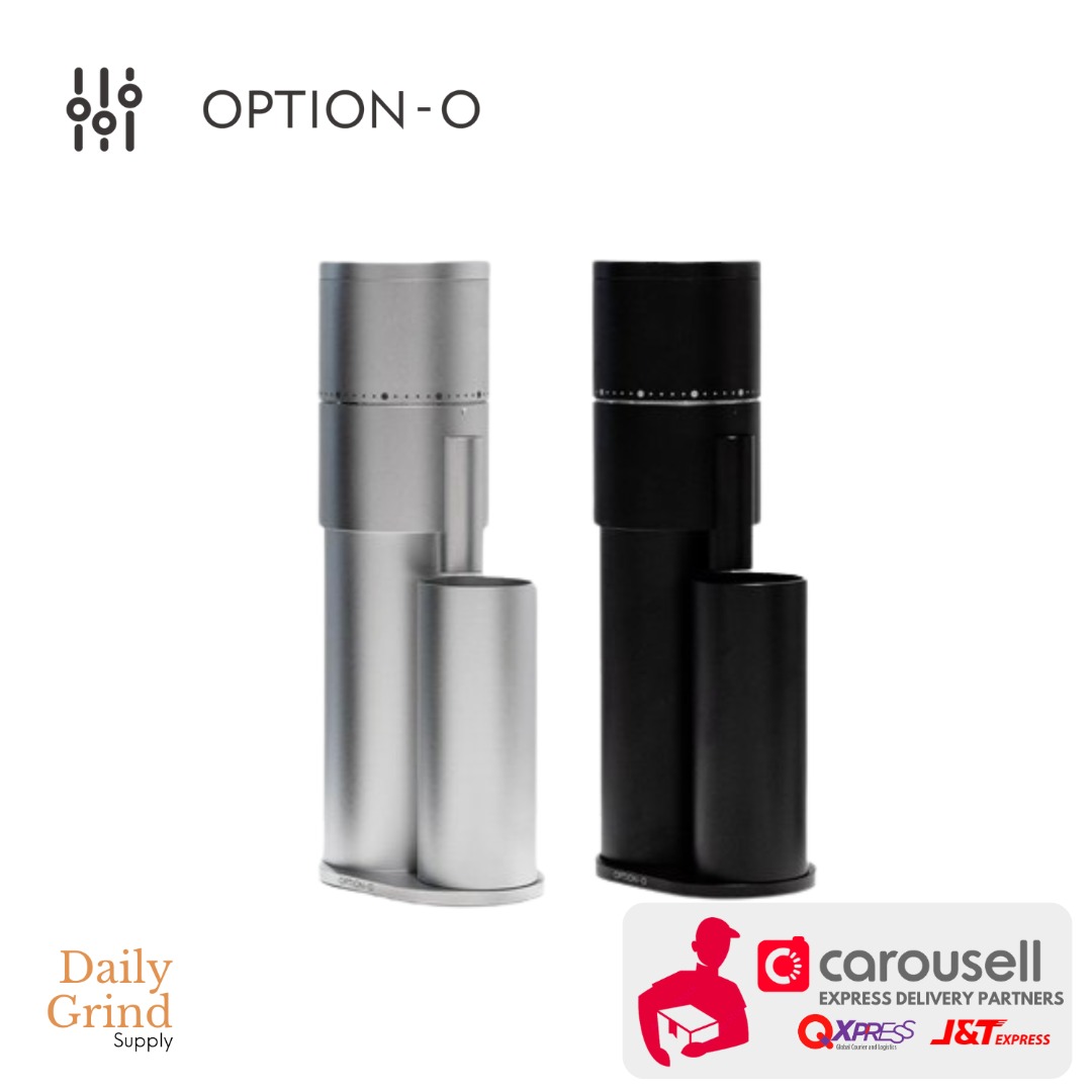 OptionO Lagom Mini Compact Electric Coffee Grinder (Moonshine/Obsydian