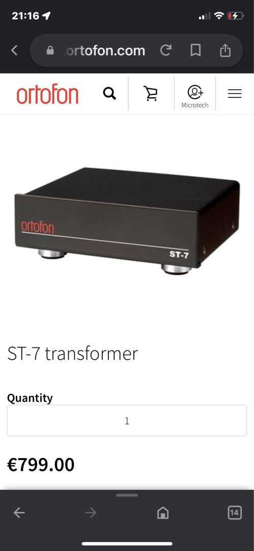 Ortofon ST7 MC step up transformer SUT, Audio, Other Audio Equipment on ...