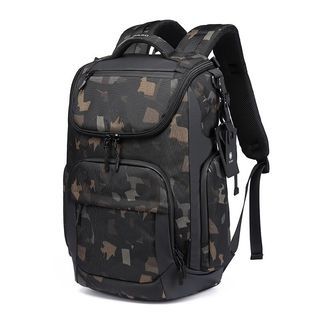 P&D Men Backpack 24L Multi-function Waterproof Backpacks 15.6" Laptop Travel Business (Camouflage)