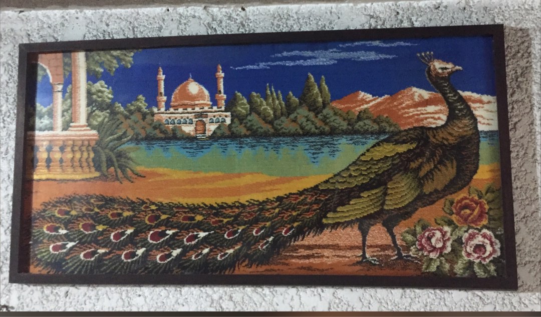 Peacock Painting for good luck, Furniture & Home Living, Home Decor