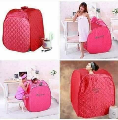 Portable sauna (Category: Face Care) located in Manila. Submitted by minidivisoria (Listing ID 1213392484, Image 2). Description: ₱2100 Portable Sauna DETAILS Size: 110 x 73 x 73CM Power: 1000W Evaporator capacity: 2L FEATURES -The removable and washable water tank is convenient for regular cleaning; -Strong wrist, double zipper design, not leaking when sweating; -The small pockets of the box body, steaming sweat and entertainment OPERATION METHO