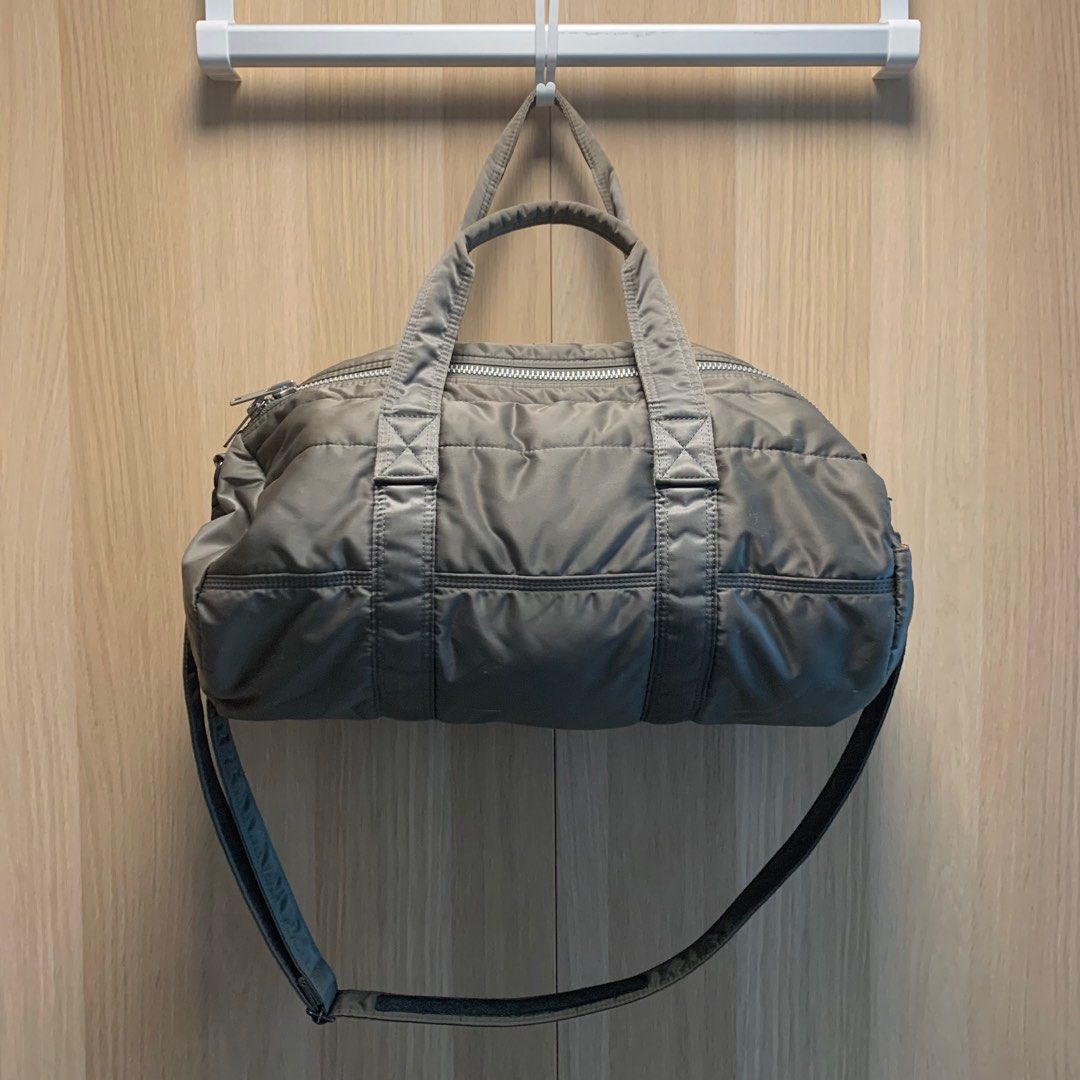 PORTER Tanker 2Way Boston Bag Silver Grey, 名牌, 手袋及銀包- Carousell