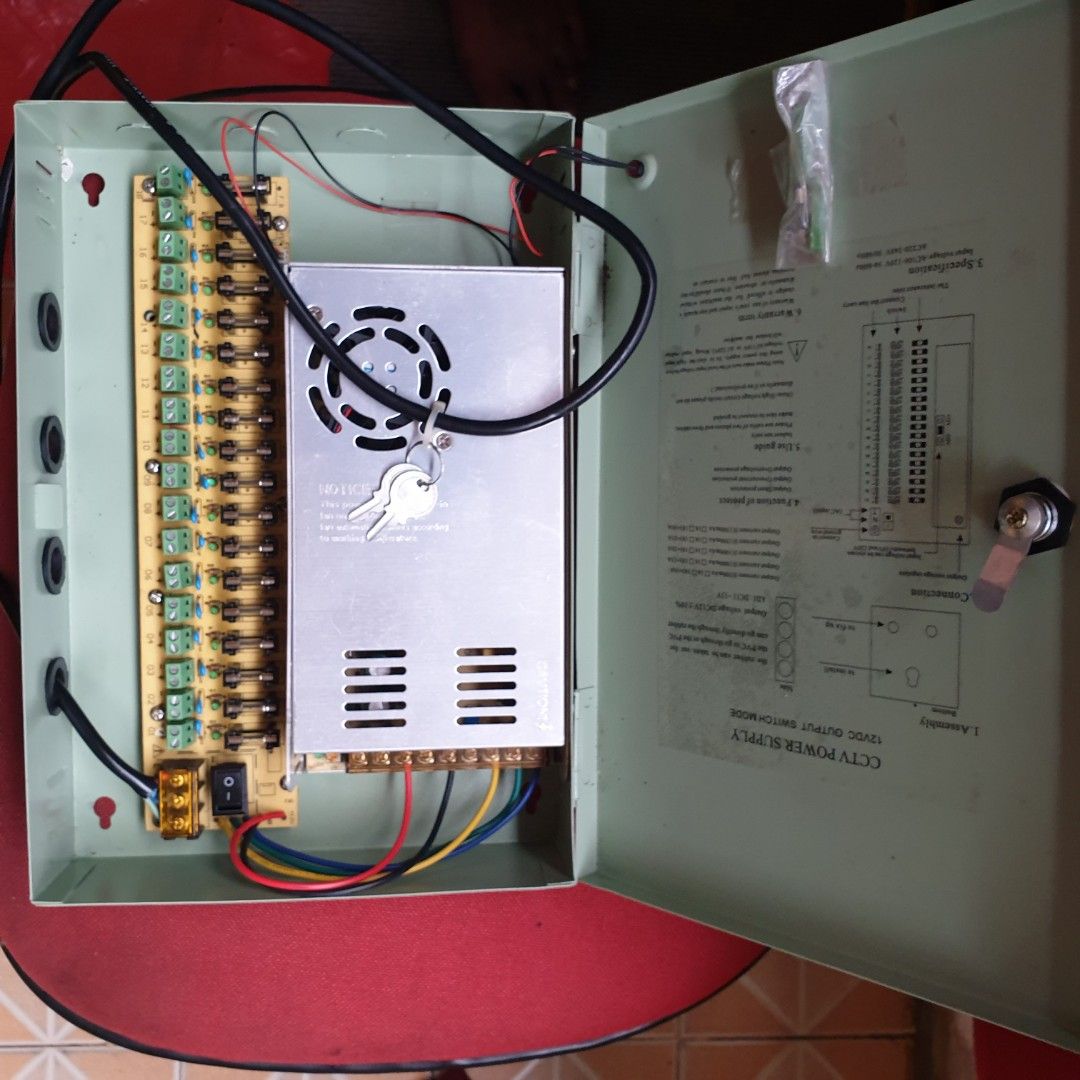 Power supply box 30A 12V camera cctv DVR / power supply box 30 ampere