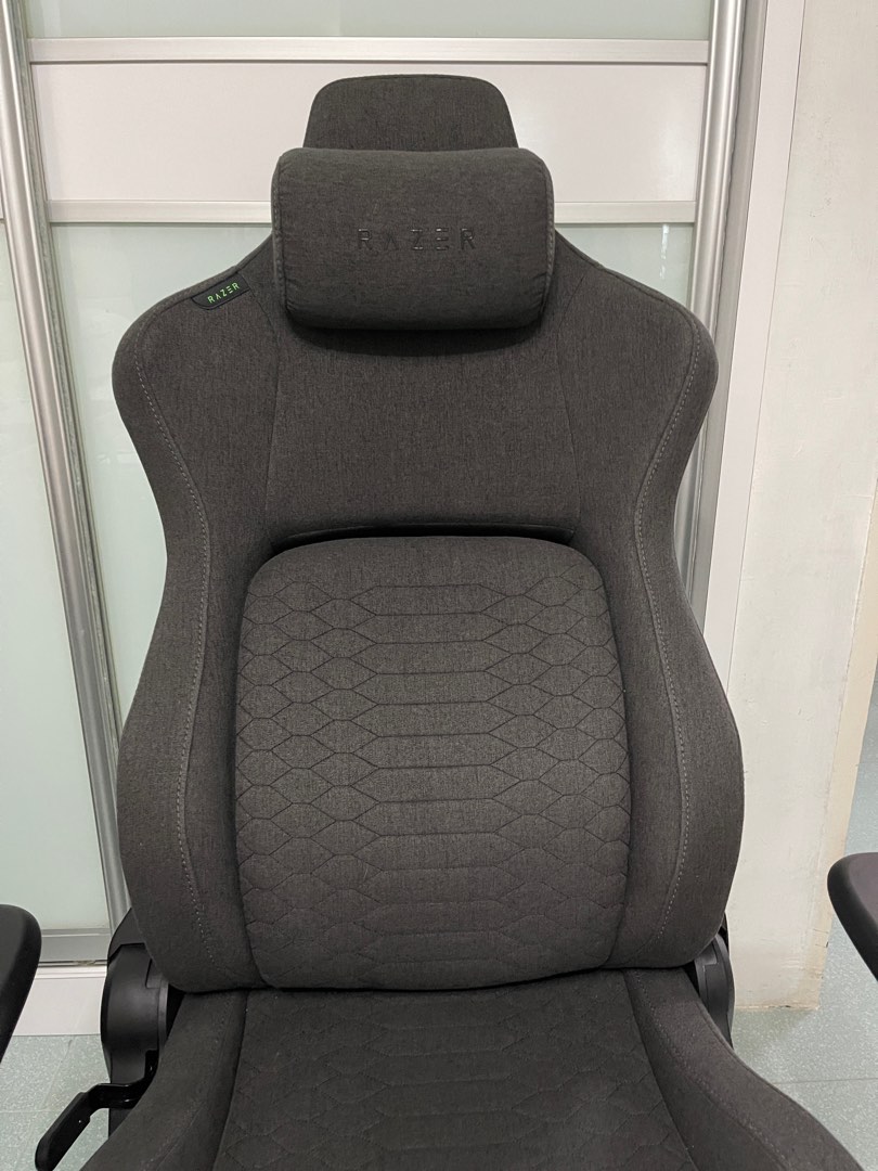 Razer Iskur Gaming Chair with Lumbar Support Dark Grey Fabric