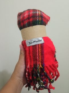 Red checkered scarf
