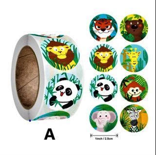 Reward Stickers 500pcs per Roll Gift for Kids Motivation Encouragement/Toddlers/Kids/Cartoon Stickers/Birthday Present/Children Day Gifts/Christmas Gifts 