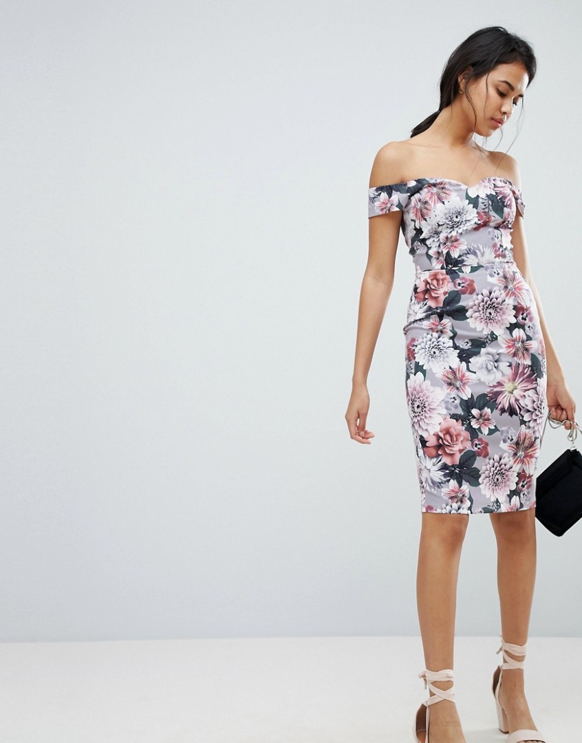 Paper dolls hotsell floral bardot dress