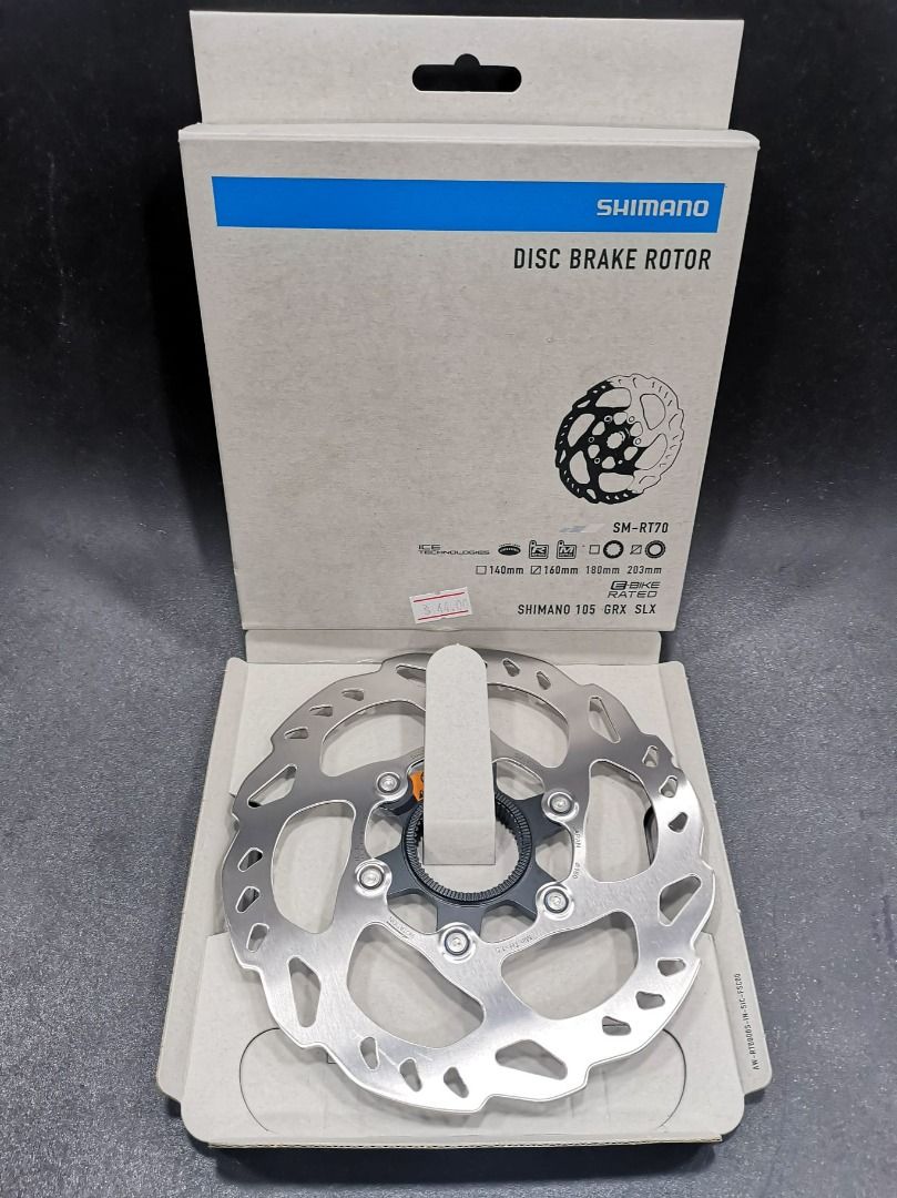 Shimano Centerlock Disc Brake Rotors - SM-RT70, S 160mm, w/ Lock Ring