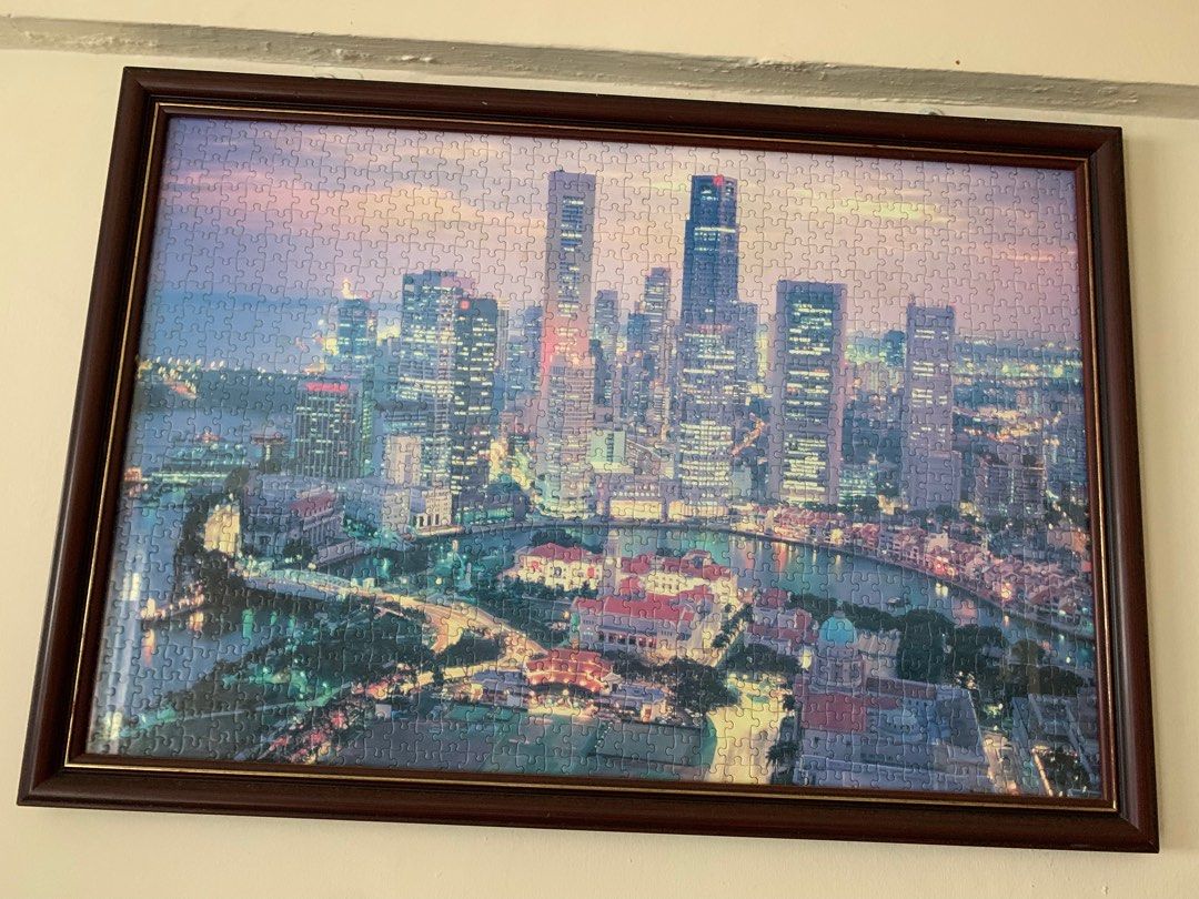 Singapore city jigsaw puzzle, Furniture & Home Living, Home Decor