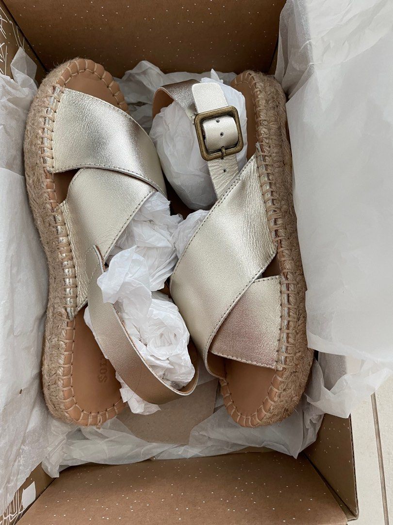 Soludos Eloise Espadrille Sandals in Platinum Women s Fashion