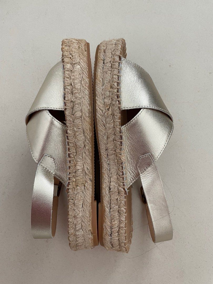 Soludos Eloise Espadrille Sandals in Platinum Women s Fashion