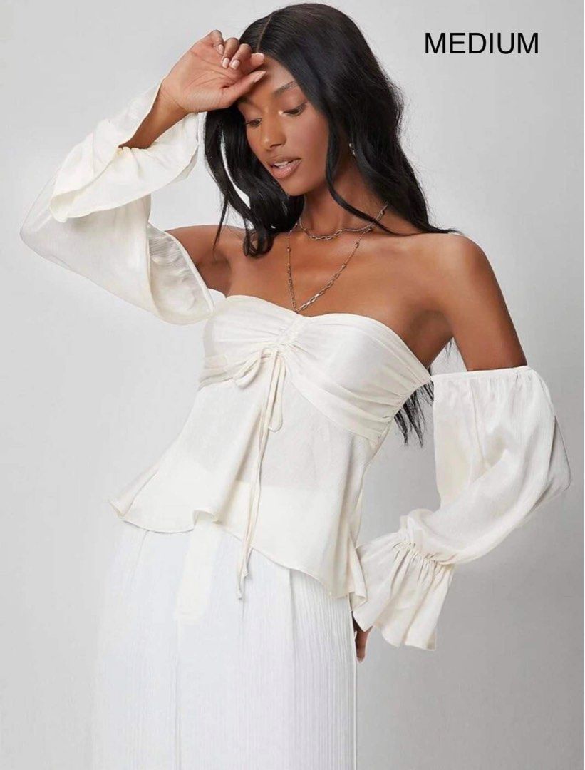 Summer White Top, Women's Fashion, Tops, Blouses on Carousell