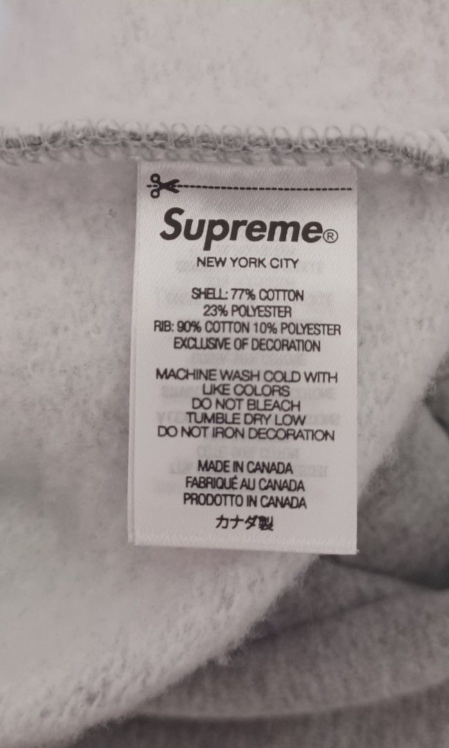 supreme 22FW WEEK 15 Box Logo Crewneck Heather Grey M, 名牌, 服裝