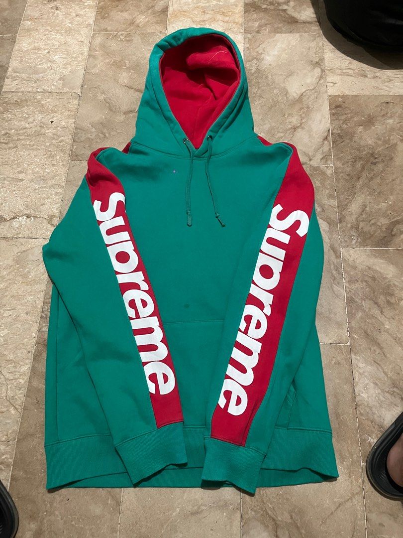 Supreme Sideline Hoodie Medium Jade Green Luxury Apparel on