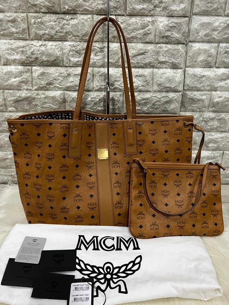 Tas Tote Mcm Tote Bag Medium MKMC Tas Selempang Top Handle Tote