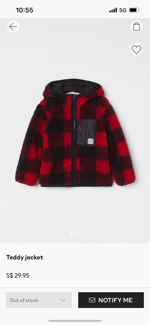 Teddy checkered jacket Babies Kids Babies Kids Fashion on