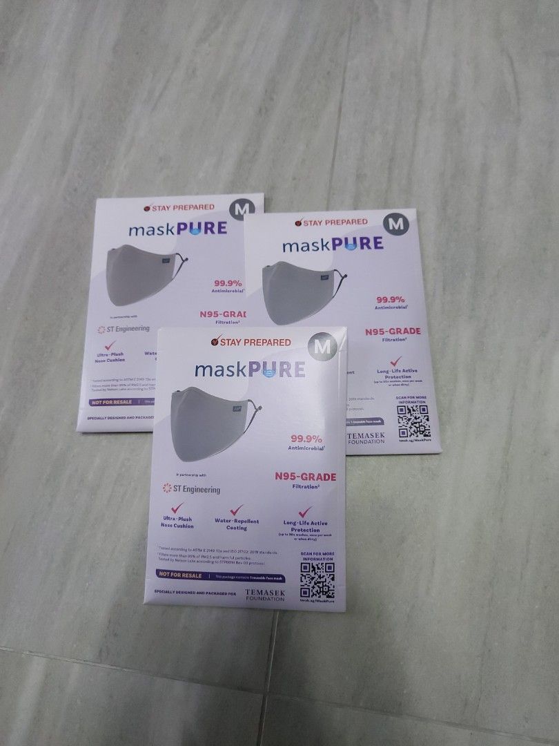 Temasek mask maskpure N95, Health & Nutrition, Face Masks & Face