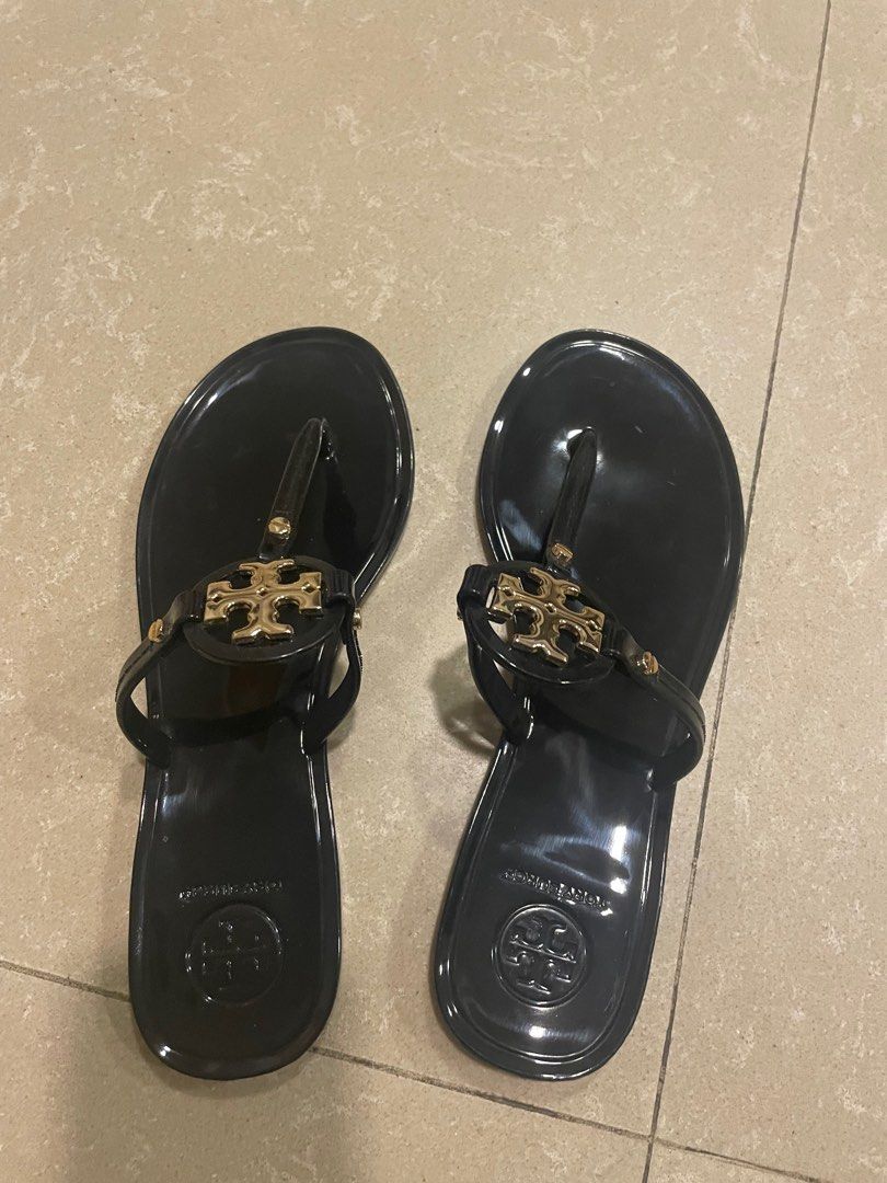 Tory Burch | Shoes | Tory Burch Minnie Millers Jelly Sandals Black Size 9 |  Poshmark