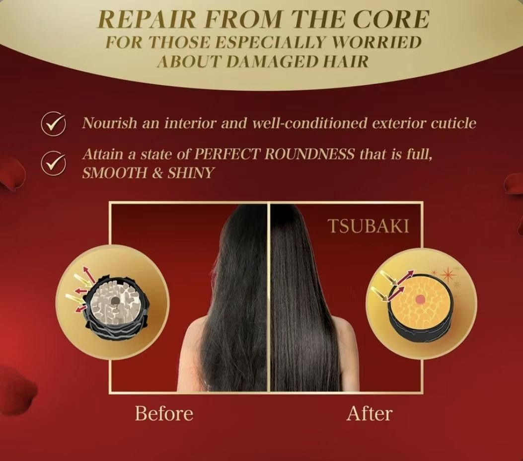 TSUBAKI Premium Hair Mask 180g - Gold Bottle., Beauty & Personal Care ...