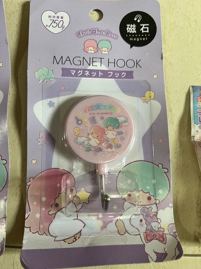 Daiso Twin stars melody hello Kitty Hook Bottle Cap Contact lens case Zipper, Furniture & Home