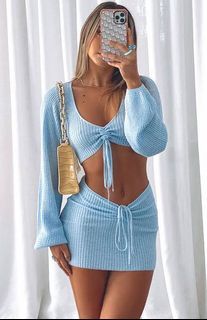 Undiscovered Mini Skirt Blue
