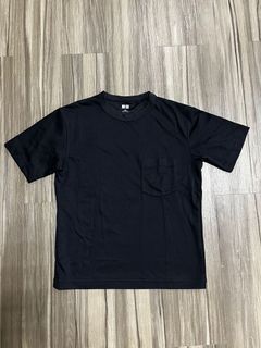 Uniqlo 童150cm 黑色口袋素T