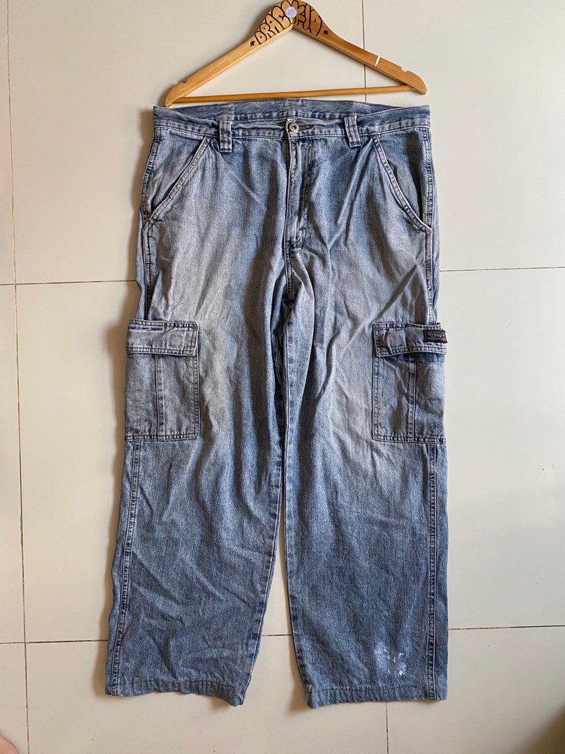 Vintage Wrangler Denim Cargo Pants, Men's Fashion, Bottoms, Jeans on ...