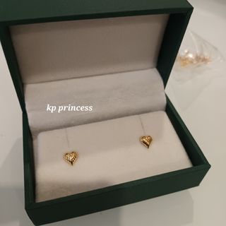 100% authentic heart 18k gold earrings nasasangla