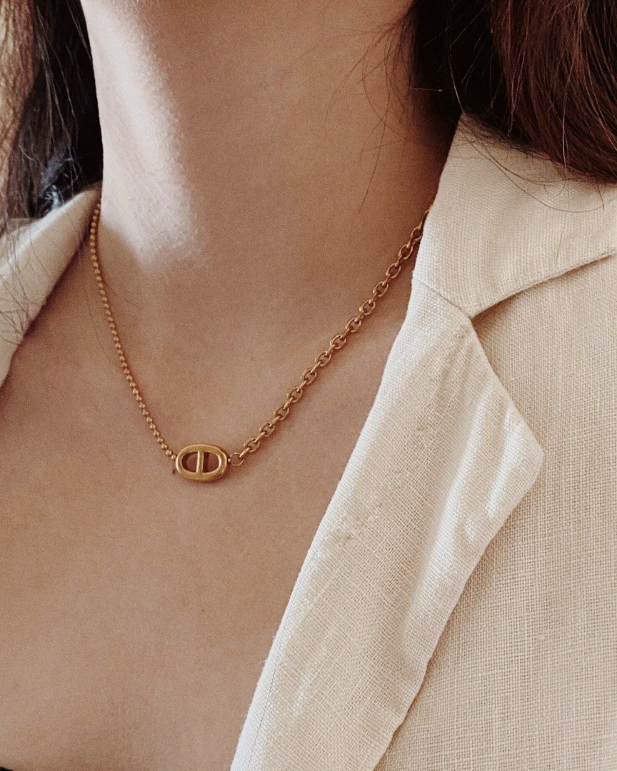 Gold plated hotsell stainless steel necklace