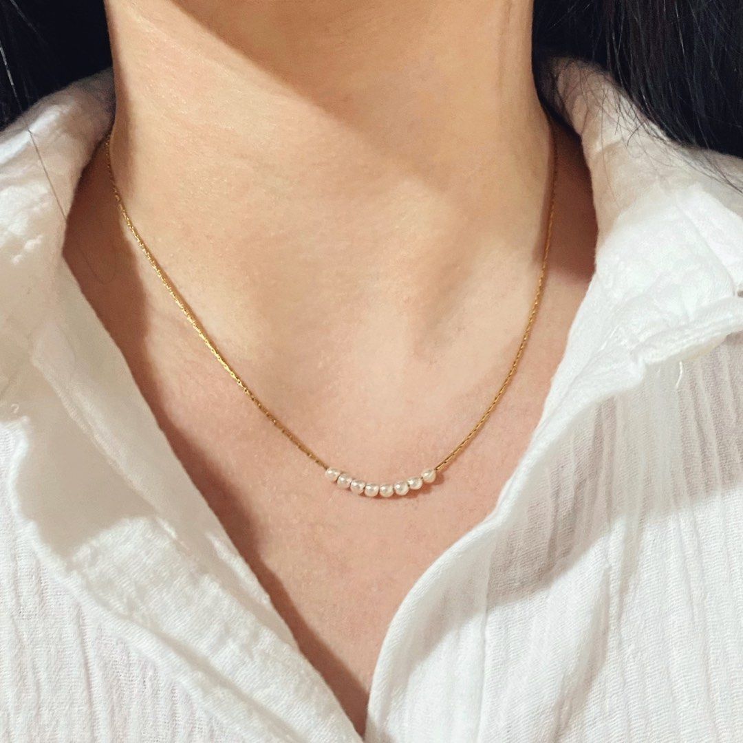 Gold sterling silver discount necklace