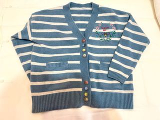 保暖刺繡針織小姐姐文青外套