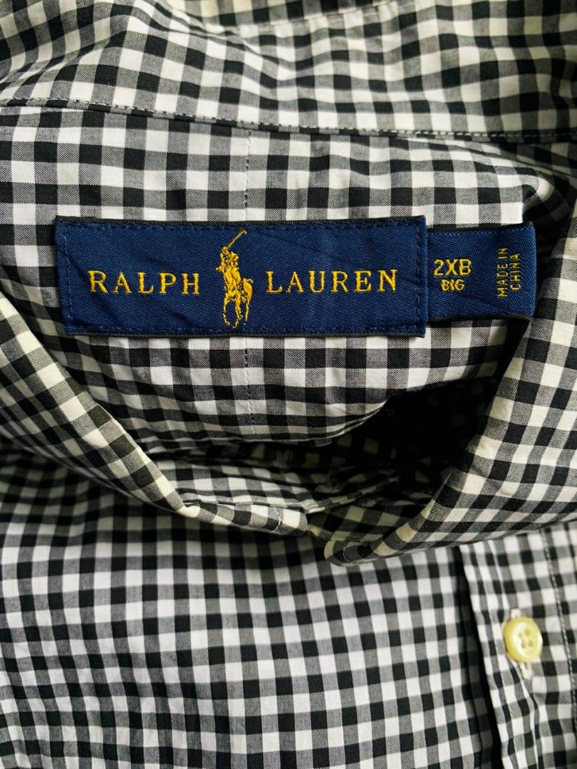 ? Authentic POLO RALPH LAUREN Embroidery Logo Checkered Men Button Up  Shirt. Size XXL fit to 4XL, Men's Fashion, Tops & Sets, Formal Shirts on  Carousell