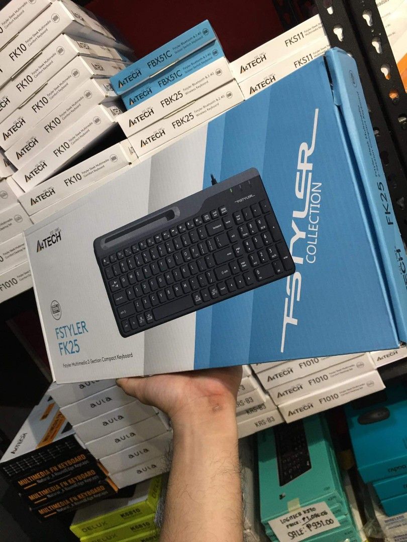 A4Tech Fstyler FK25 2-Section Compact Keyboard USB Black, Computers ...