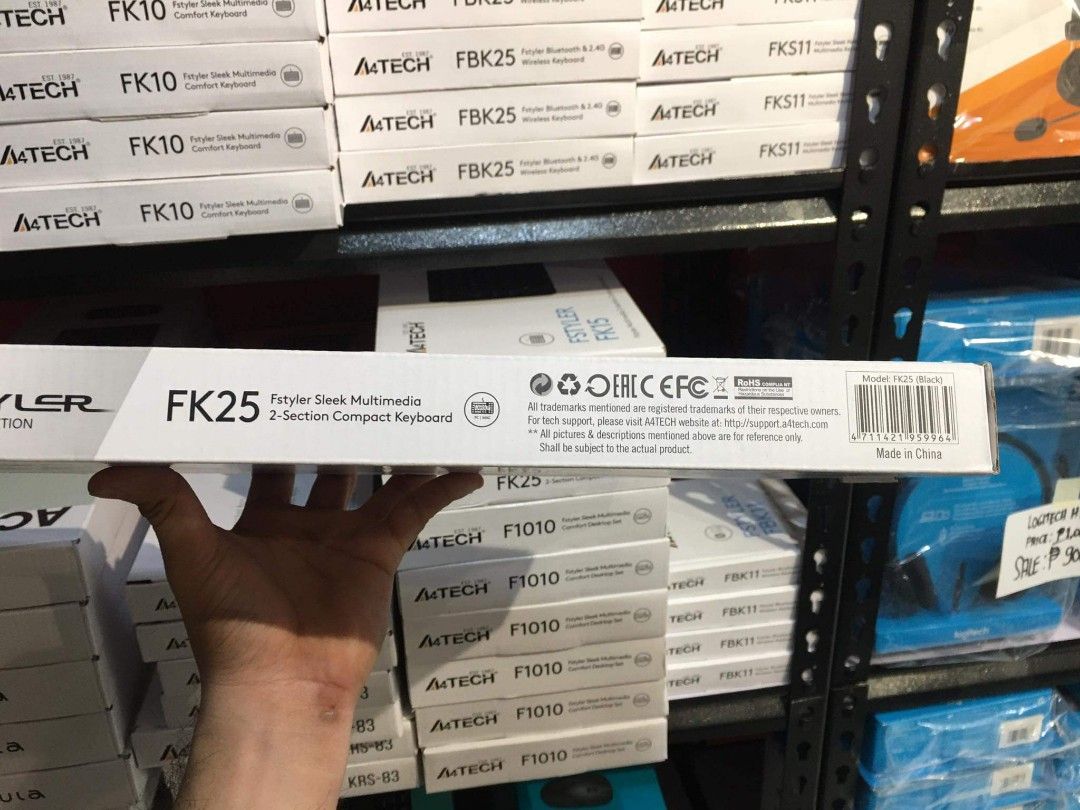 A4Tech Fstyler FK25 2-Section Compact Keyboard USB Black, Computers ...