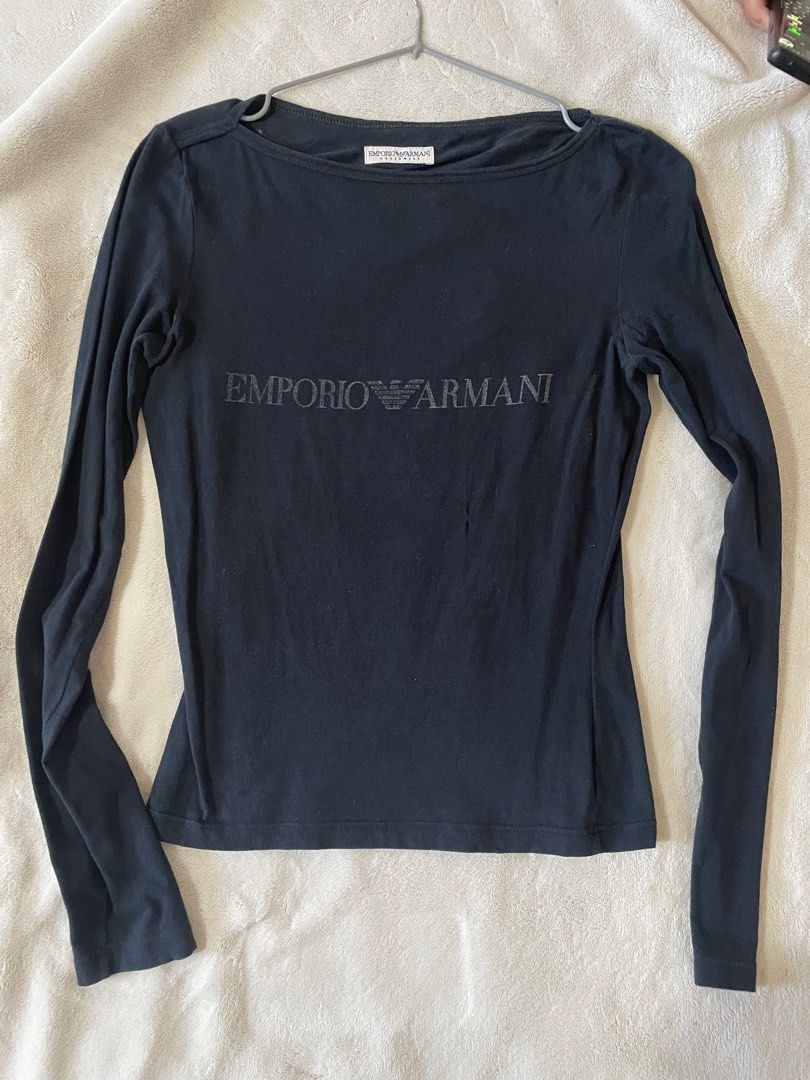 Armani Top (Category: Longsleeves) located in Las Pinas. Submitted by polinegrc (Listing ID 1213614632, Image 1). Description: fitted fabric so classic xs-small no ww .