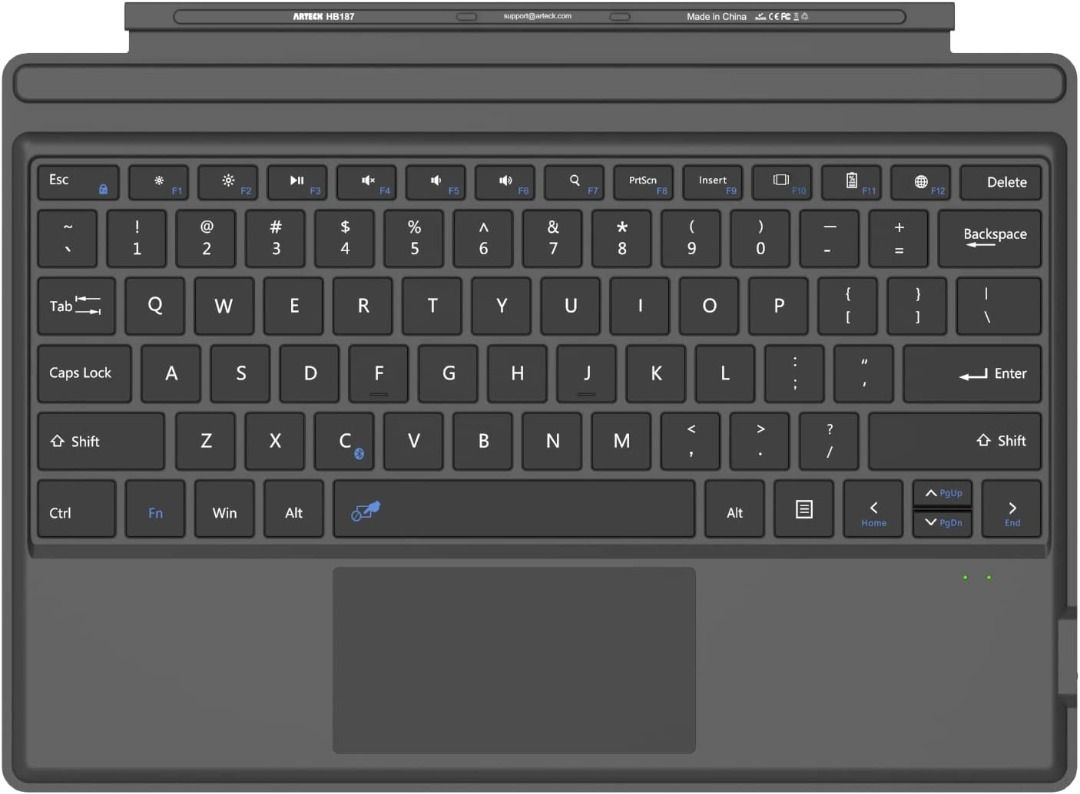 Arteck Microsoft Surface Pro Type Cover, UltraSlim Portable Bluetooth