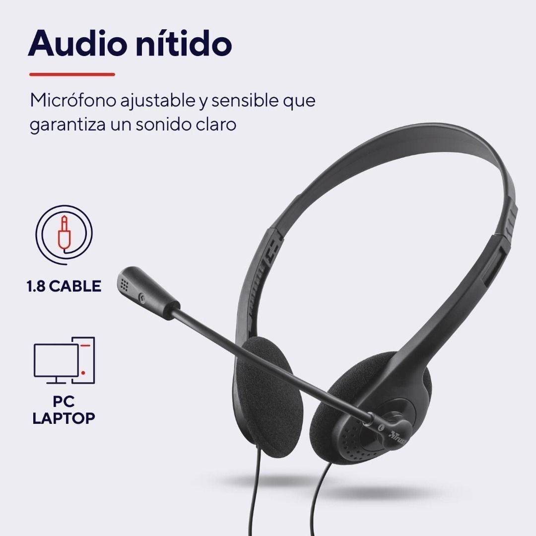 B2740 Trust Primo Chat Headset for PC and Laptop Black