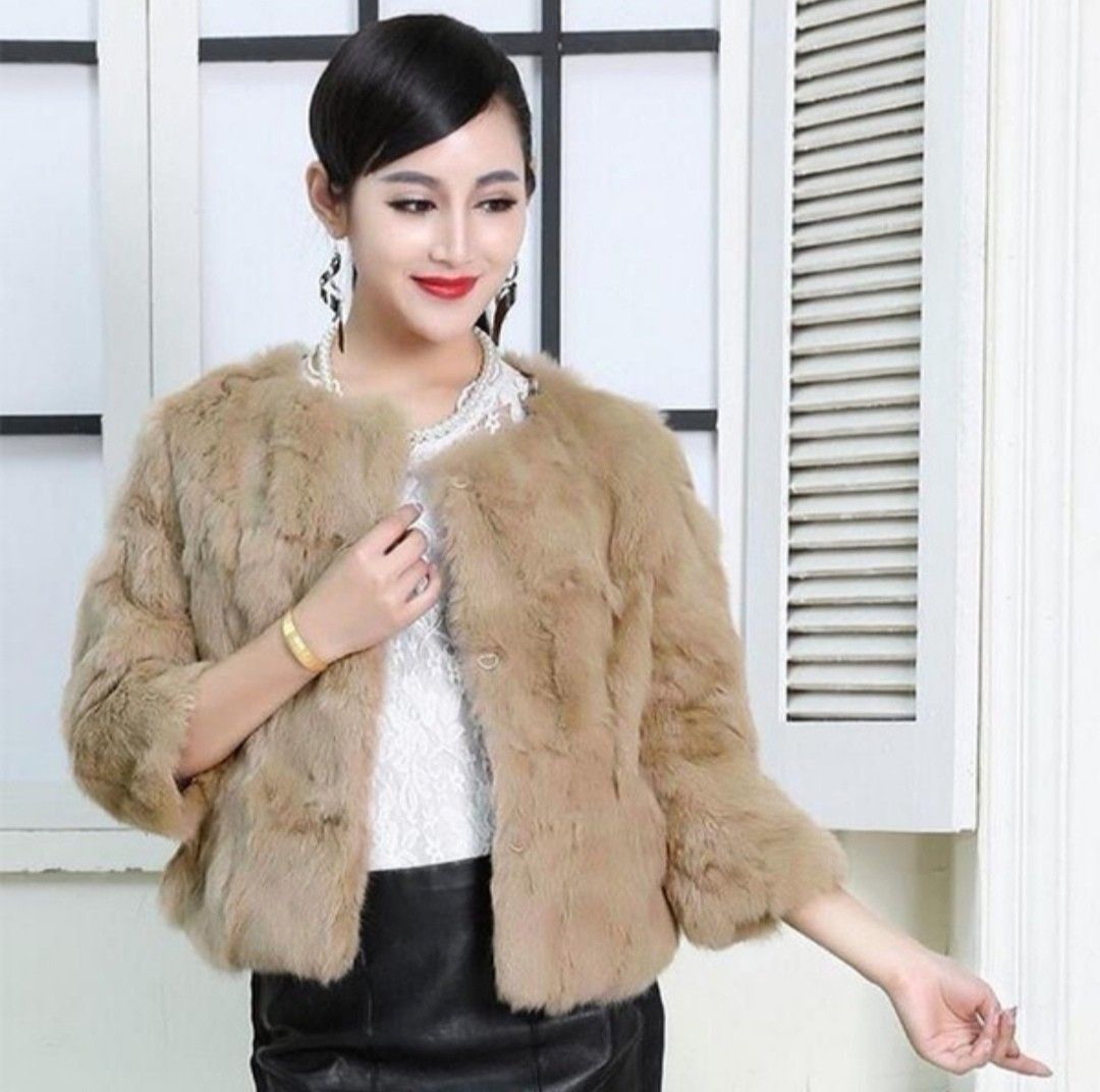 Black Fur Winter Jacket Coat LONG Sleeve new with tag