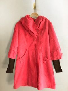Bright Pink Hoodie Coat