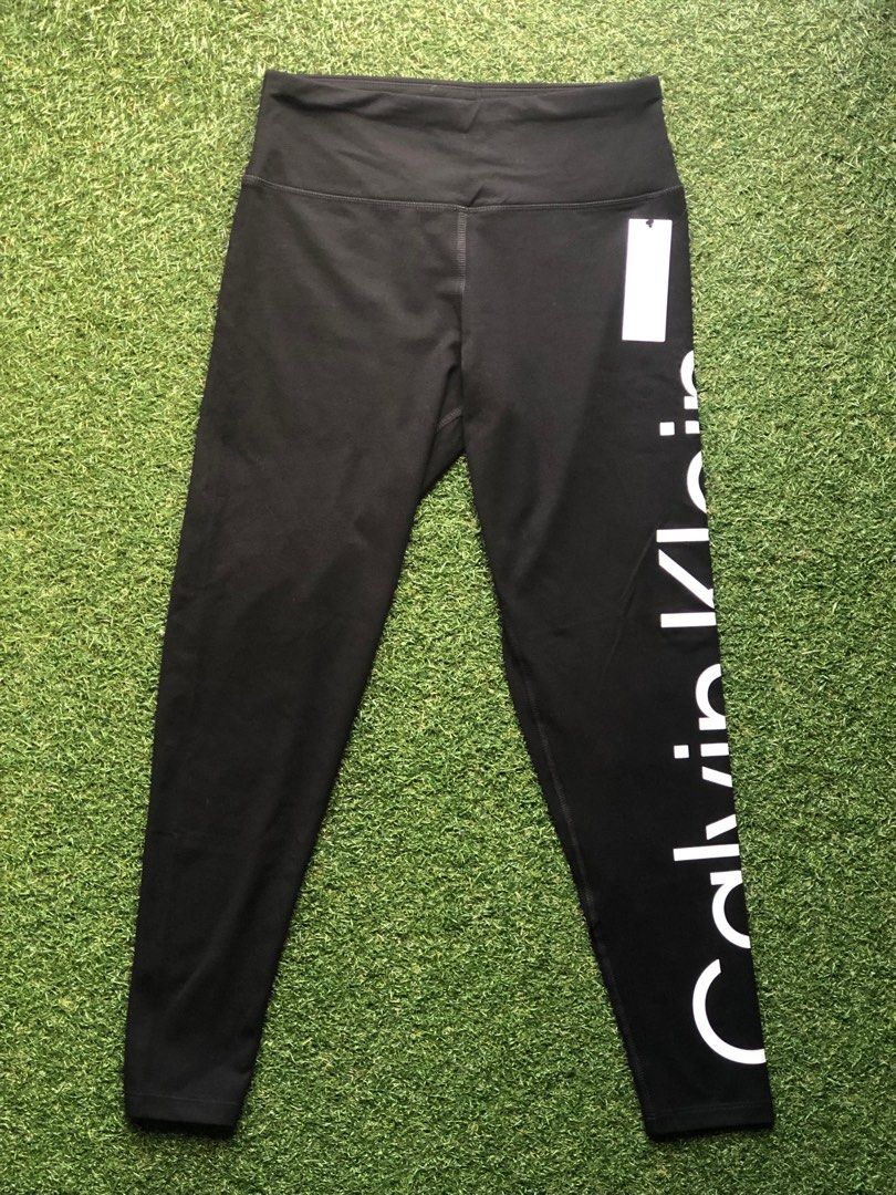 Calvin Klein Performance Tri-Blend Jumbo Logo 7/8 Leggings - Women