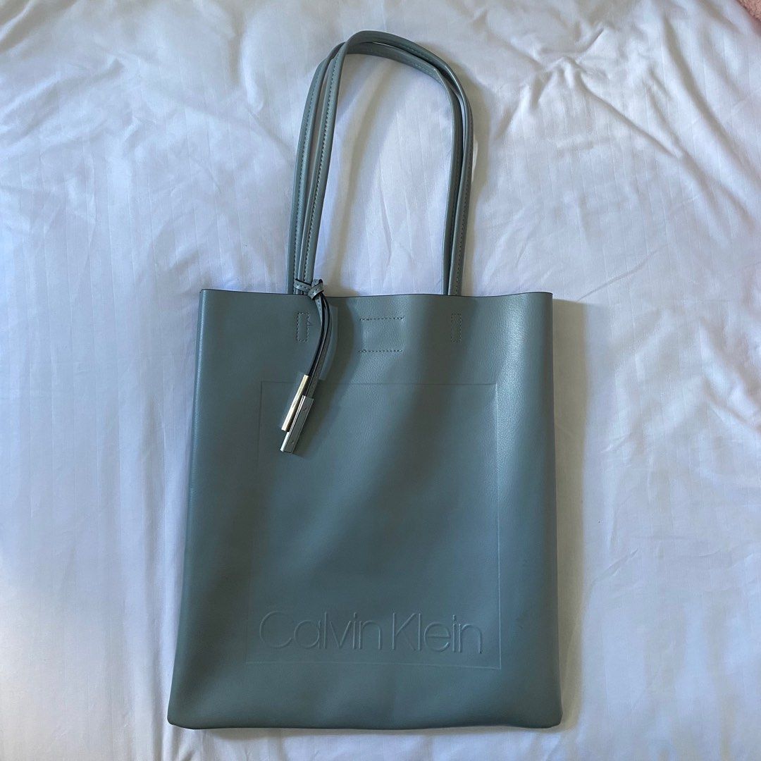 Calvin Klein Powder Blue Office Tote Women s Fashion Bags Wallets Tote Bags on Carousell
