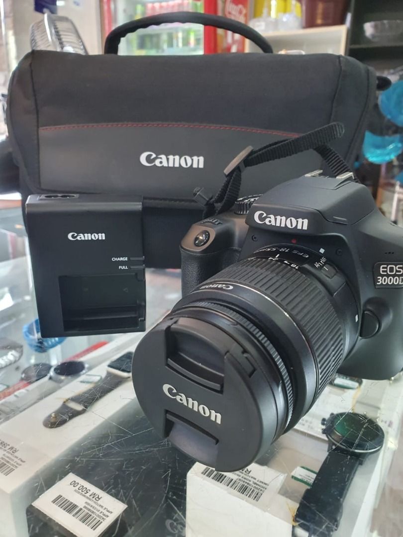 Canon EOS 3000D DSLR Camera Kit EF S1855, Photography, Cameras on