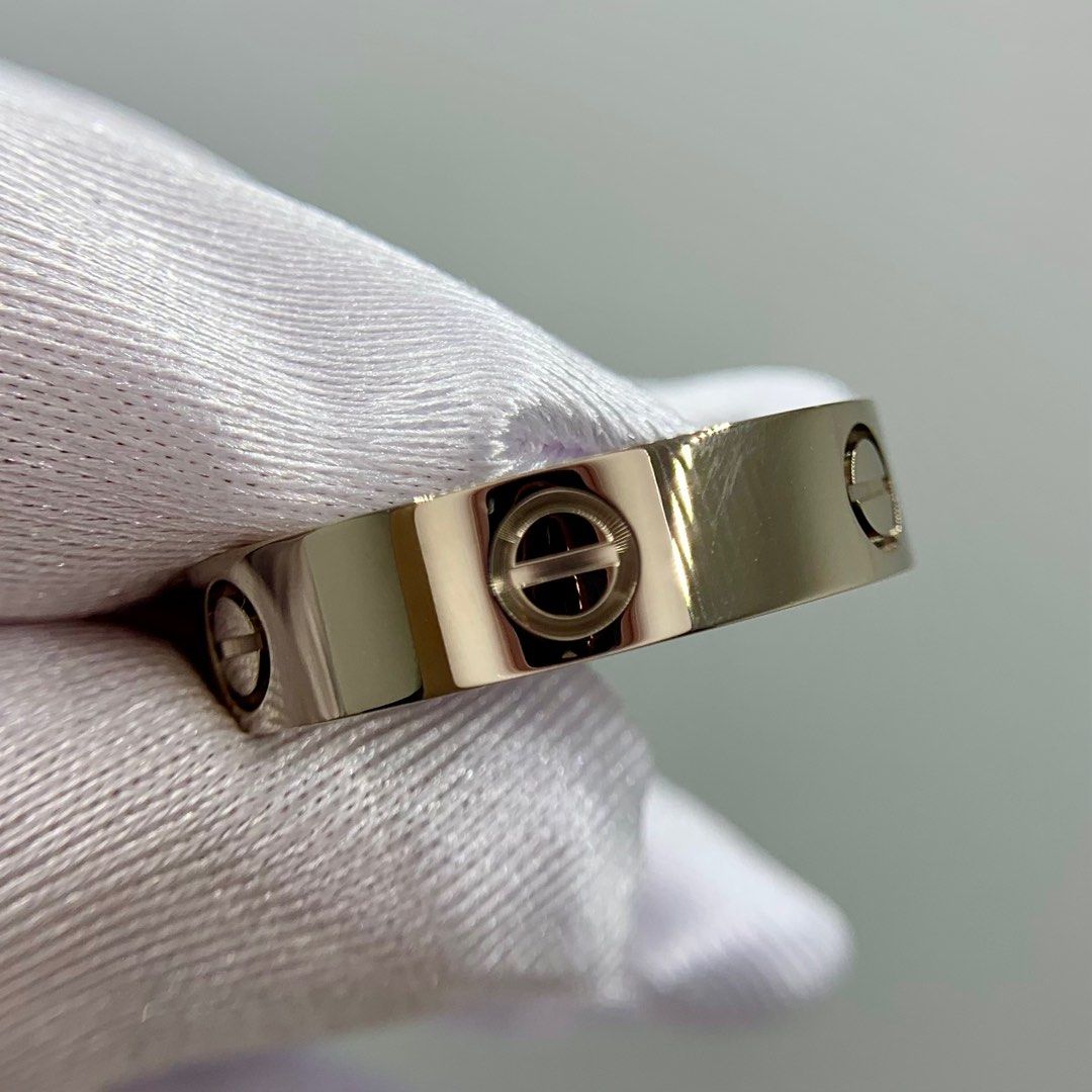 CARTIER WHITE GOLD LOVE 63 RING WITH CERTIFICATE 237003826
