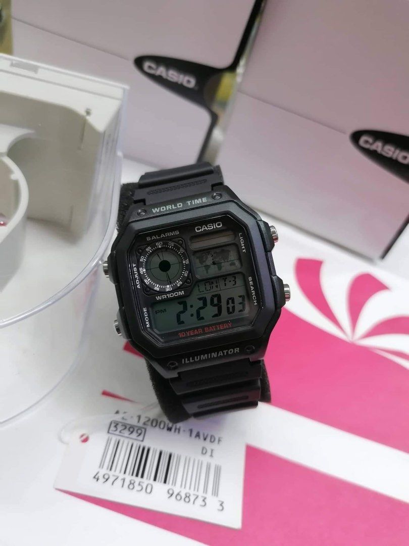 Casio World Timer AE1200WH-1A, Men's Fashion, Watches  Accessories,  Watches on Carousell
