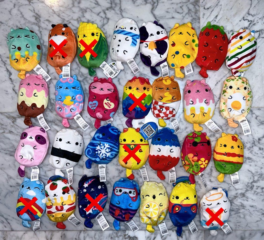 Cats Vs Pickles / Dog Vs Squirls soft toy plush bean bag (Purple