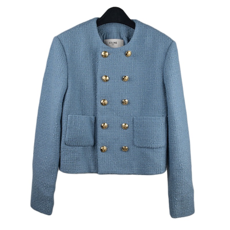 Celine Chasseur Jacket In Plain Tweed, Women's Fashion, Coats, Jackets ...